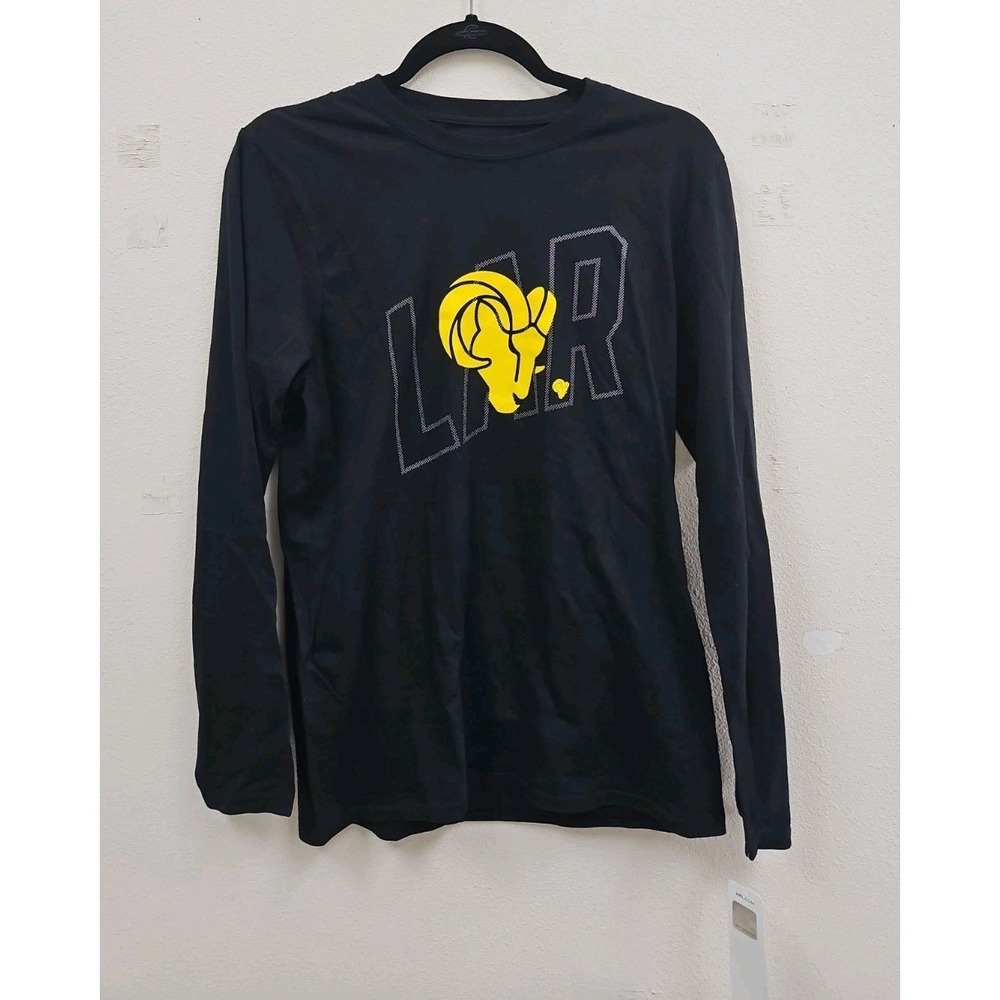 NFL Los Angeles Rams Shirt Mens Small Black Long Sleeve Football Team NWT